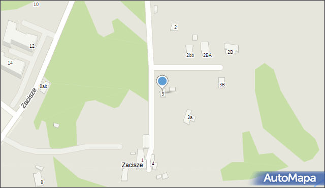 Świebodzin, Zacisze, 3, mapa Świebodzin