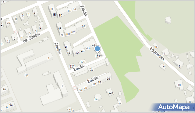 Świebodzin, Żaków, 12A, mapa Świebodzin
