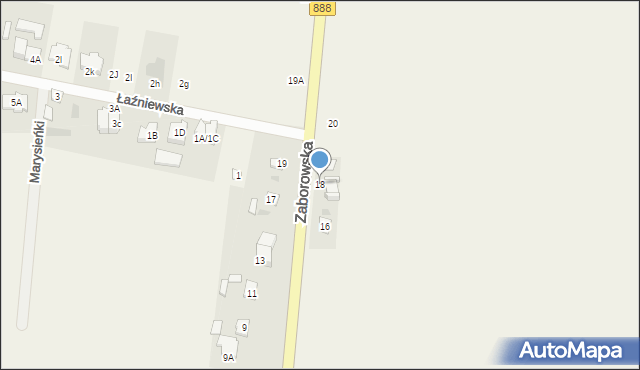 Święcice, Zaborowska, 18, mapa Święcice