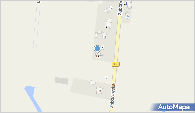 Święcice, Zaborowska, 9A, mapa Święcice