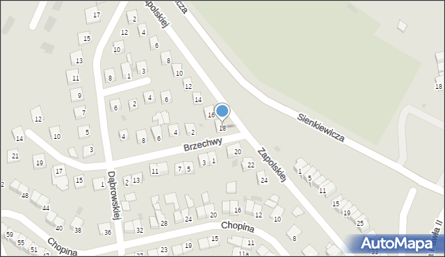 Świecie, Zapolskiej Gabrieli, 18, mapa Świecie