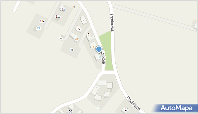 Świerczyniec, Zakole, 1, mapa Świerczyniec