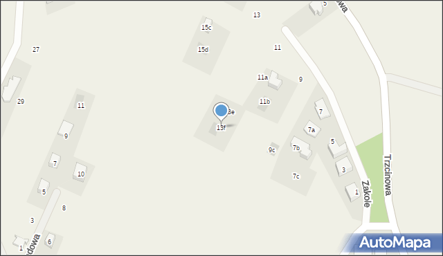 Świerczyniec, Zakole, 13f, mapa Świerczyniec