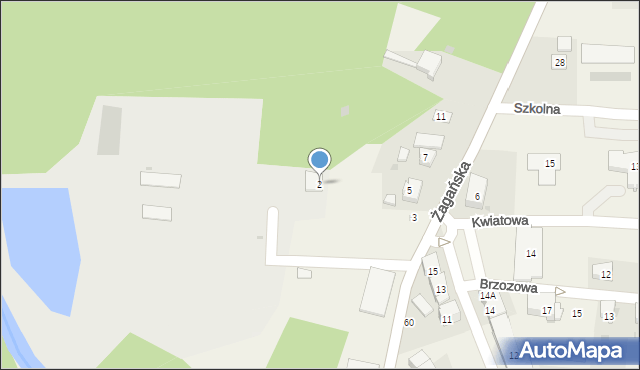 Świętoszów, Żagańska, 2, mapa Świętoszów