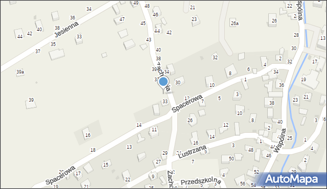 Świnna, Zachodnia, 35, mapa Świnna