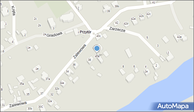 Świnoujście, Zalewowa, 40a, mapa Świnoujście