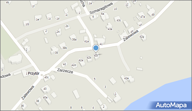 Świnoujście, Zalewowa, 42c, mapa Świnoujście