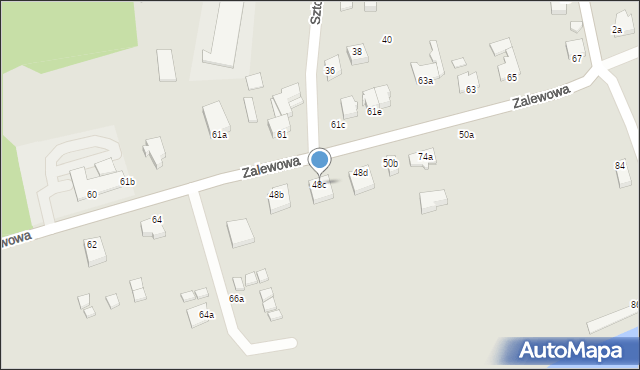 Świnoujście, Zalewowa, 48c, mapa Świnoujście