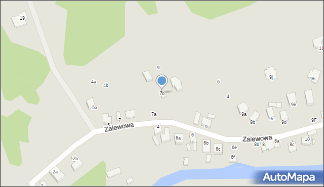 Świnoujście, Zalewowa, 7b, mapa Świnoujście