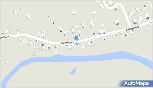 Świnoujście, Zalewowa, 8a, mapa Świnoujście