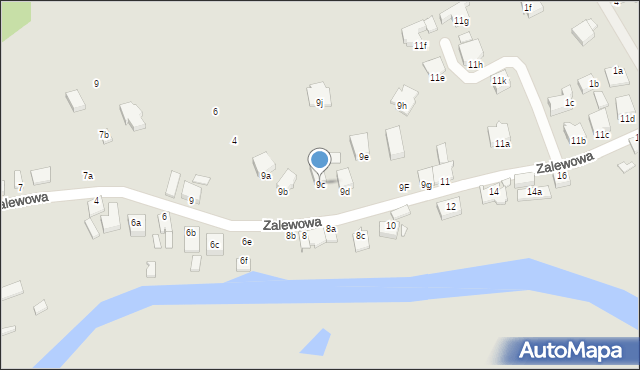 Świnoujście, Zalewowa, 9c, mapa Świnoujście