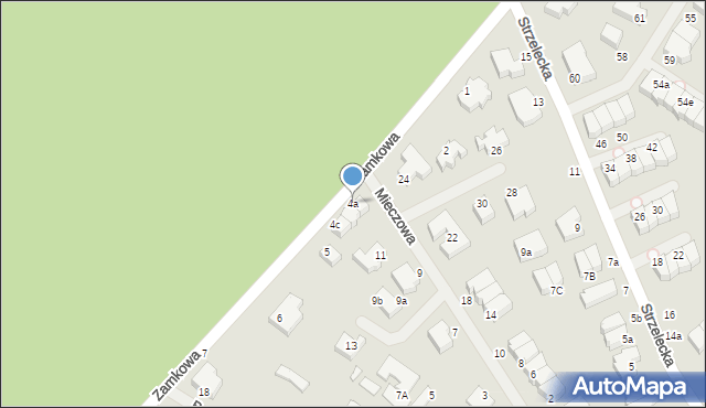 Świnoujście, Zamkowa, 4a, mapa Świnoujście