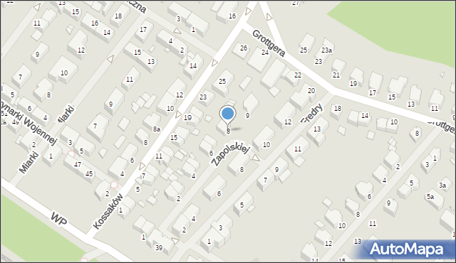 Świnoujście, Zapolskiej Gabrieli, 8, mapa Świnoujście