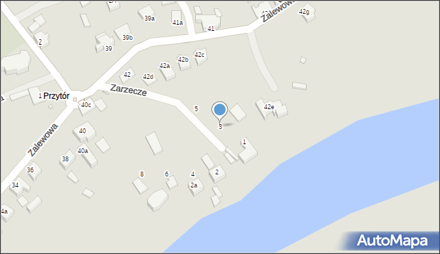 Świnoujście, Zarzecze, 3, mapa Świnoujście