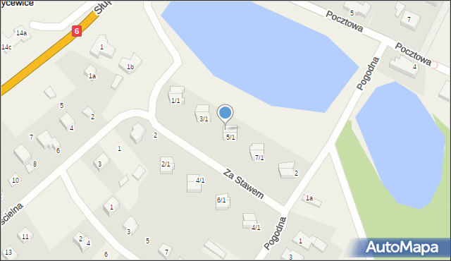 Sycewice, Za Stawem, 52, mapa Sycewice