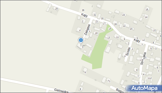 Szaniec, Zakątek, 5, mapa Szaniec