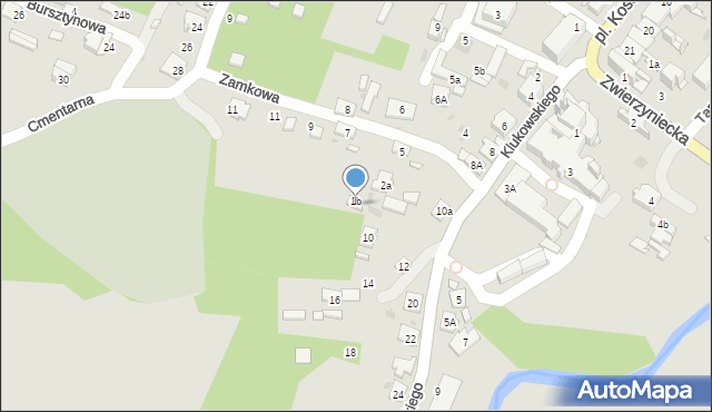 Szczebrzeszyn, Zamkowa, 1f, mapa Szczebrzeszyn
