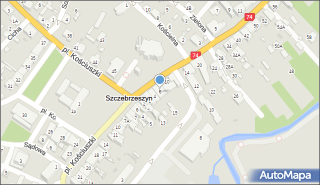 Szczebrzeszyn, Zamojska, 6, mapa Szczebrzeszyn