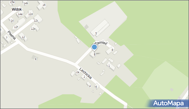 Szczecin, Zamieć, 6, mapa Szczecina