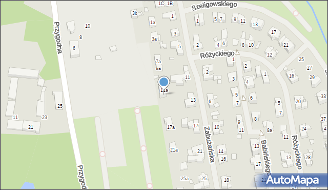 Szczecin, Zabużańska, 13a, mapa Szczecina