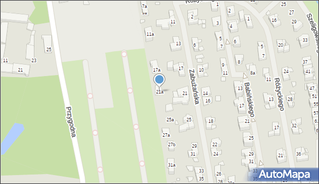 Szczecin, Zabużańska, 21a, mapa Szczecina