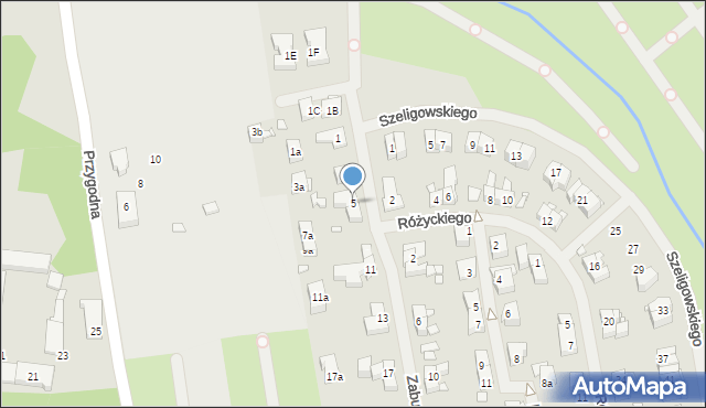 Szczecin, Zabużańska, 5, mapa Szczecina