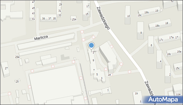 Szczecin, Zawadzkiego-Zośki Tadeusza, 11, mapa Szczecina
