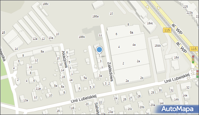 Szczecin, Zakładowa, 5, mapa Szczecina