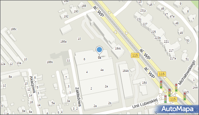 Szczecin, Zakładowa, 6a, mapa Szczecina