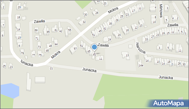 Szczecin, Zawiła, 41, mapa Szczecina