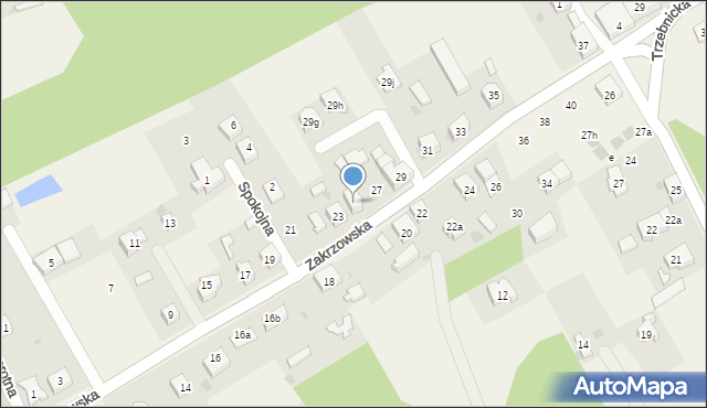 Szczodre, Zakrzowska, 25, mapa Szczodre