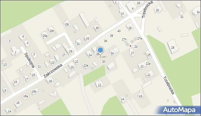 Szczodre, Zakrzowska, 28, mapa Szczodre