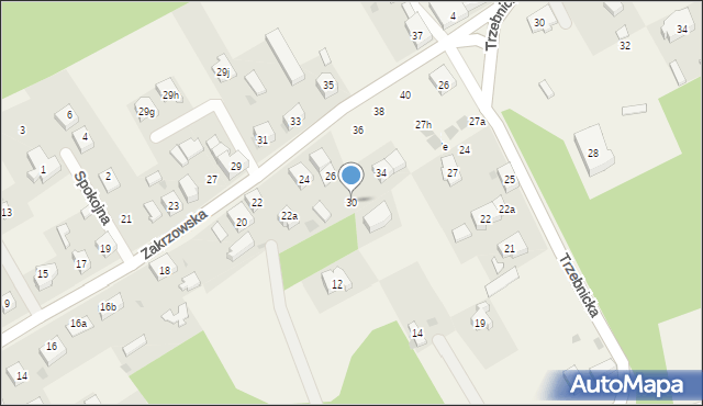 Szczodre, Zakrzowska, 30, mapa Szczodre