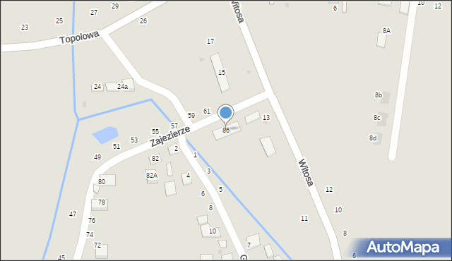 Szczucin, Zajezierze, 86, mapa Szczucin