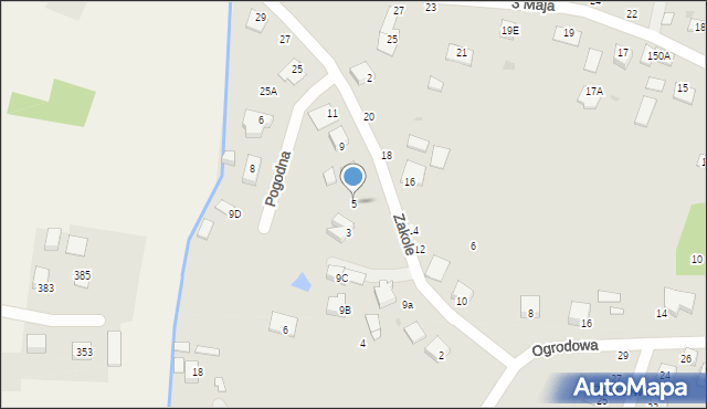 Szczucin, Zakole, 5, mapa Szczucin