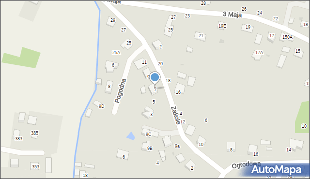 Szczucin, Zakole, 7, mapa Szczucin