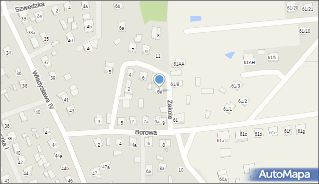 Szczytno, Zakole, 6a, mapa Szczytno