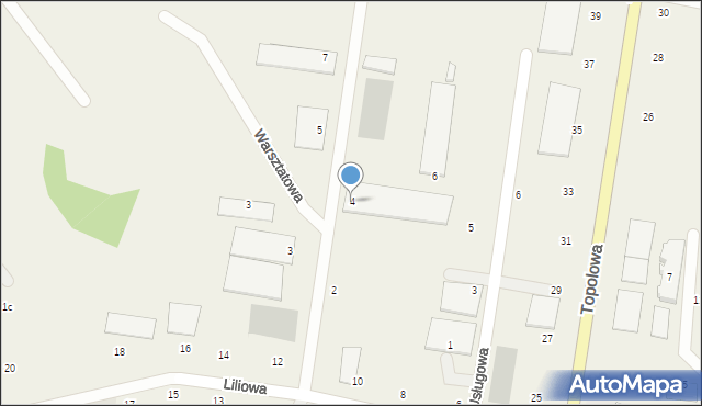 Szewce, Zakładowa, 4, mapa Szewce