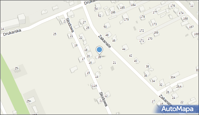 Szewna, Zakanale, 16, mapa Szewna