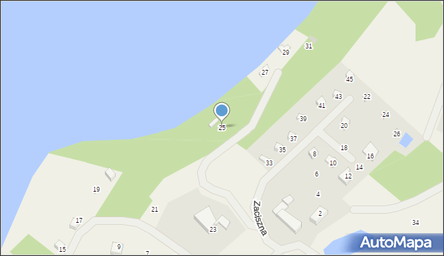 Sznurki, Zaciszna, 25, mapa Sznurki