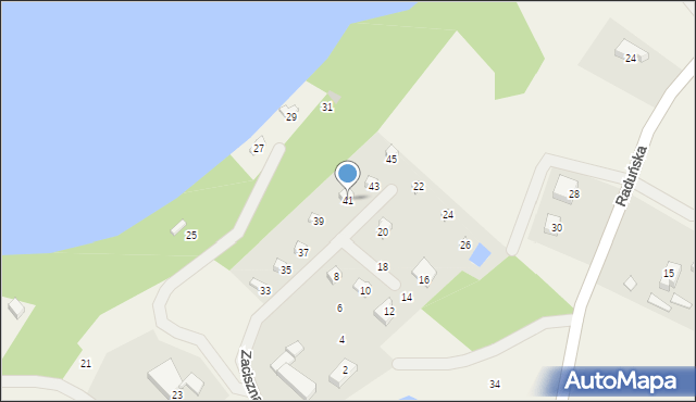 Sznurki, Zaciszna, 41, mapa Sznurki