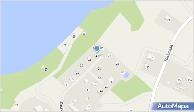 Sznurki, Zaciszna, 43, mapa Sznurki