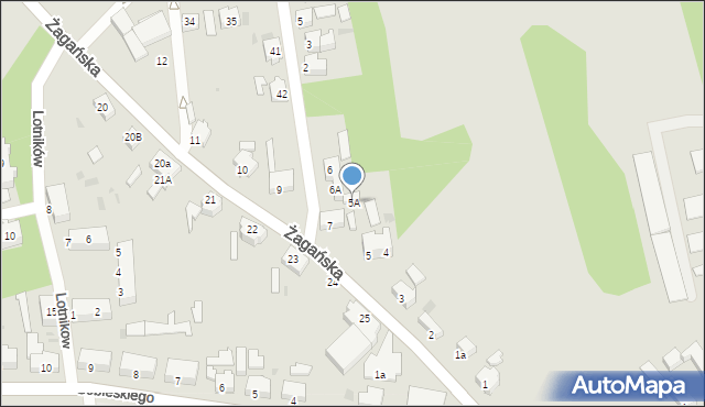 Szprotawa, Żagańska, 5A, mapa Szprotawa