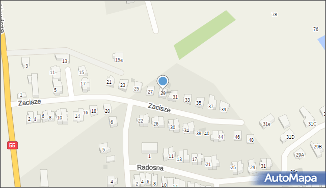 Sztum, Zacisze, 29, mapa Sztum
