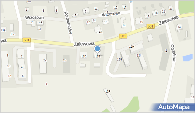 Sztutowo, Zalewowa, 12E, mapa Sztutowo
