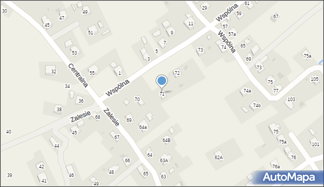 Targowiska, Zalesie, 71, mapa Targowiska