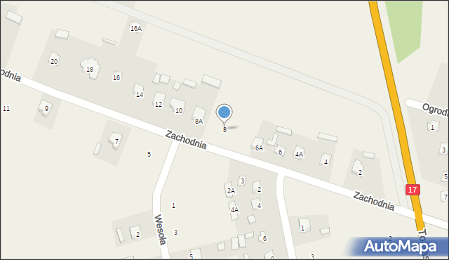 Tarnawatka-Tartak, Zachodnia, 8, mapa Tarnawatka-Tartak