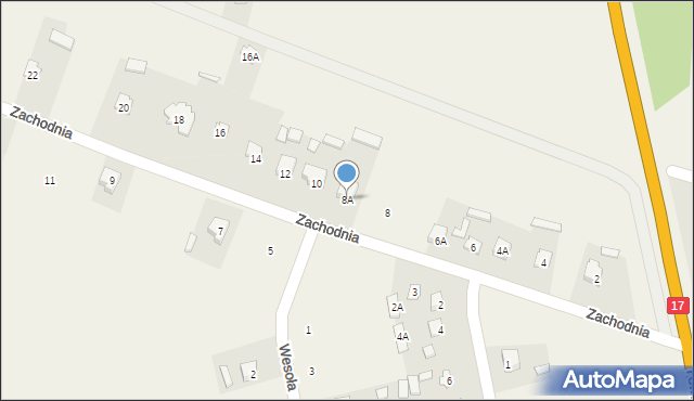 Tarnawatka-Tartak, Zachodnia, 8A, mapa Tarnawatka-Tartak