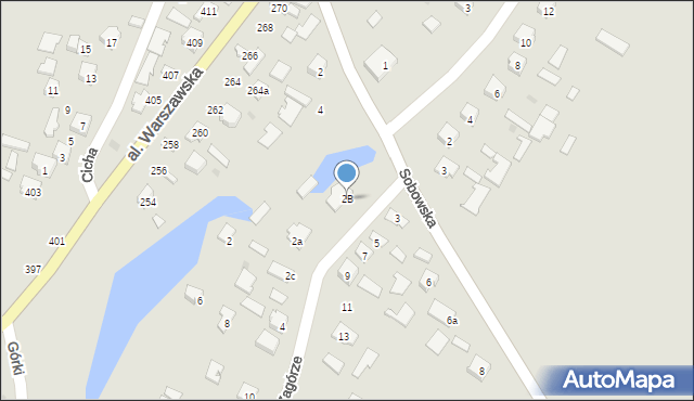 Tarnobrzeg, Zagórze, 2B, mapa Tarnobrzegu