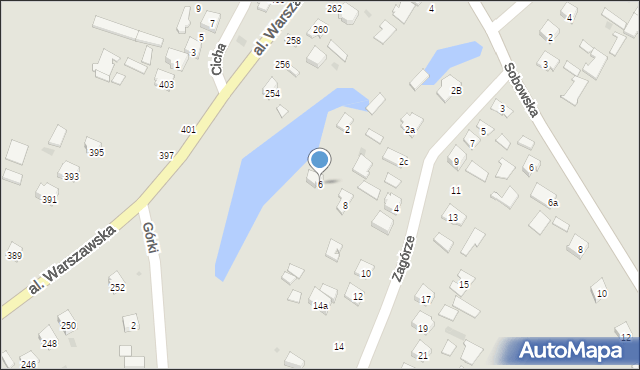 Tarnobrzeg, Zagórze, 6, mapa Tarnobrzegu